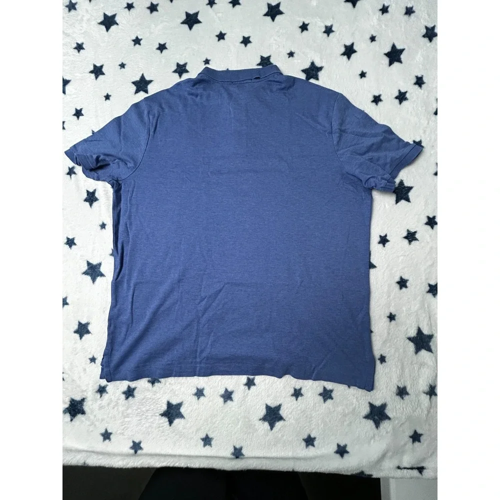 Polo Ralph Lauren Mens Large Blue Classic Fit Pony Polo Shirt Short Sleeve
